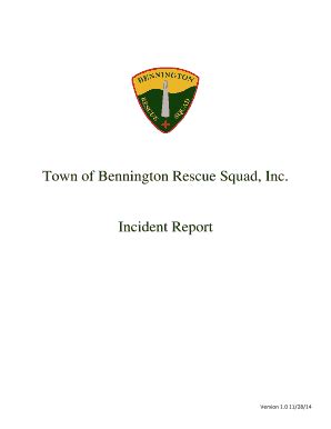 Fillable Online Benningtonrescue Town Of Bennington Rescue Squad Inc