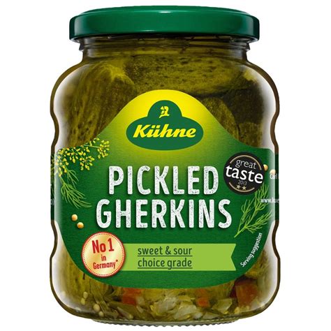 Kuhne Pickled Gherkins 6x330g Auguste Noel Ltd