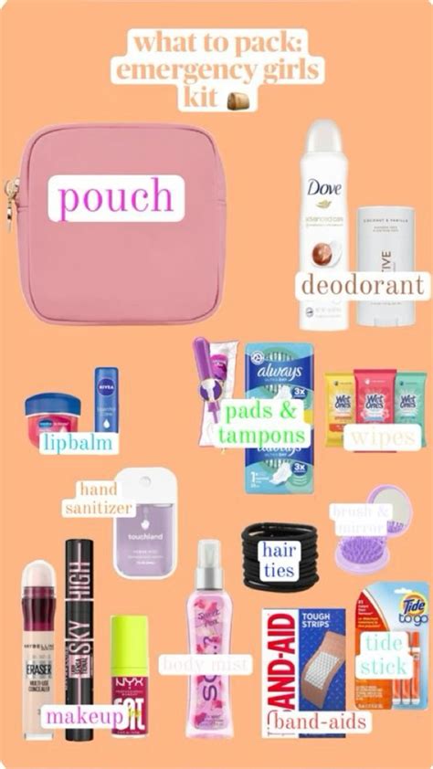 Emergency Girly Kit 💅🏻🌸 In 2024 School Emergency Kit Emergency Kit For Girls School Bag