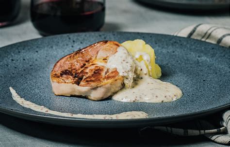 Recetas Tournedós de Ternasco de Aragón a la mostaza con patata rota