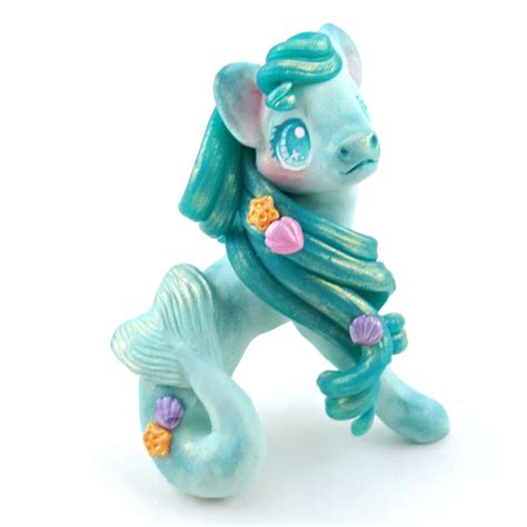 Pastel Hippocampus Figurine Polymer Clay Elementals Collection