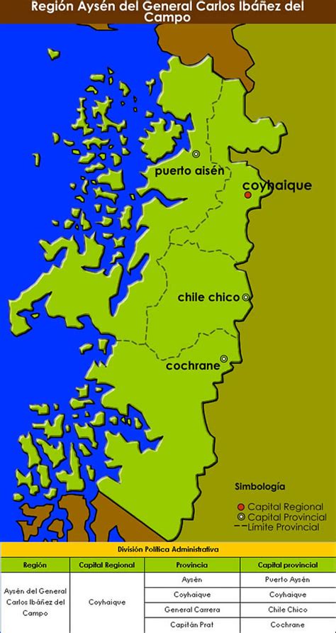 Mapa de la Región de Aysén Chile map of Aysen Region Ch Flickr