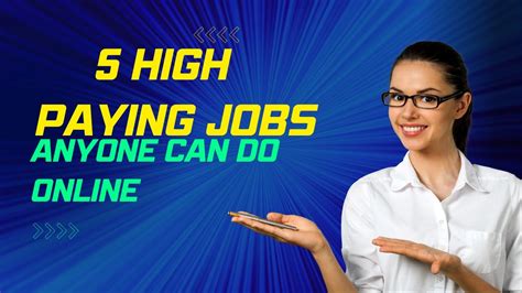 5 Top High Paying Online Jobs Anyone Can Do From Home YouTube