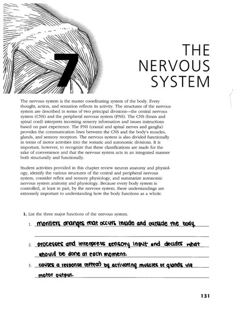 Ch. 7 The Nervous System Part1 - moniters changes that occurs inside
