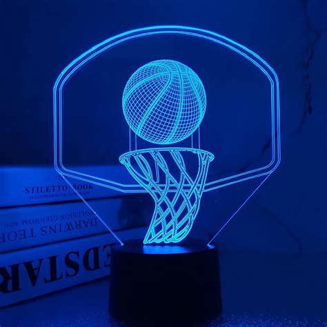 Fullosun 3d Basketball Night Light Backboard Illusion Hoop Lamp For