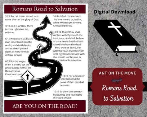 Romans Road Printable Small Group Evangelism Sheet Way Etsy