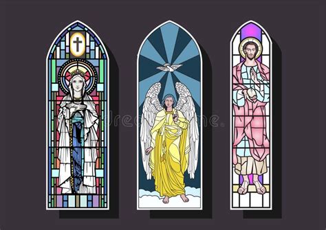 sistema del vitral del vector ilustracion del vector ilustracion de