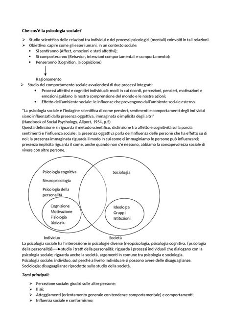 Psicologia Sociale Riassunto Appunti Di Psicologia Sociale Docsity