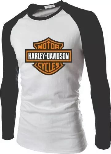 Camisa Camiseta Harley Davidson Raglan Manga Longa MercadoLivre