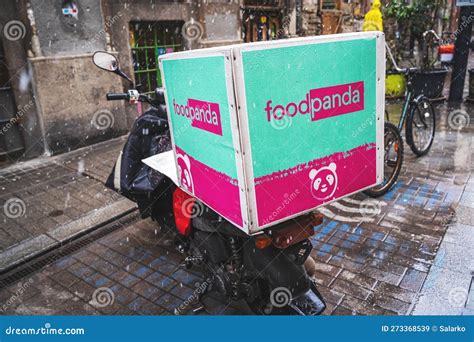 Foodpanda Food Delivery Vehicle In Budapest Editorial Stock Image