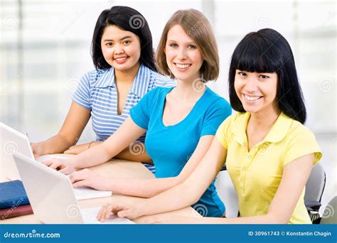 Happy students stock image. Image of happiness, copyspace - 30961743