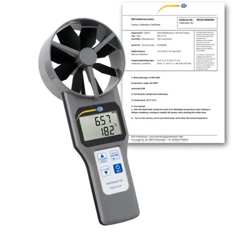 Environmental Tester Pce Va Ica Incl Iso Calibration Certificate