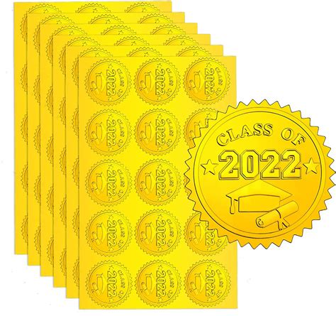 Amazon 240 Pcs Embossed Graduation Cap Diploma Gold Certificate