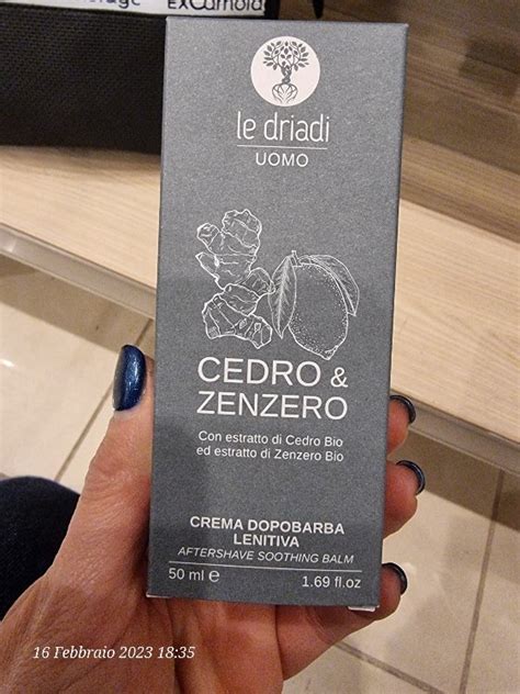 Le Driadi Uomo Cedro Zenzero Crema Dopobarba Lenitiva 50 Ml 1 69