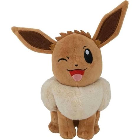 Jazwares - Pokemon - Eevee 8" Plush Toy (Winking) | Kiss Anime