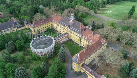 Wünsdorf aus der Vogelperspektive Gebäudekomplex der ehemaligen