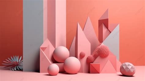 Video Pemodelan 3d Dari Latar Belakang Geometris Dalam Warna Pink Dan