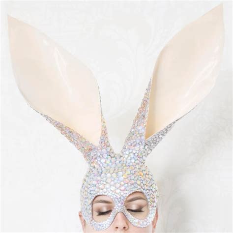 Ariana Grande Rhinestone Bunny Ear Mask