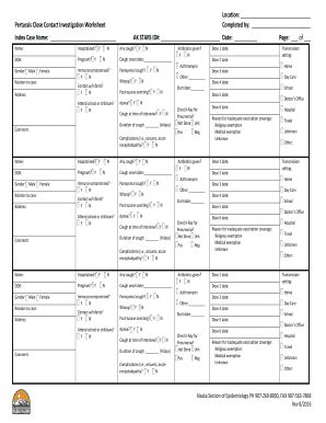 Fillable Online Dhss Alaska Location Pertussis Close Contact