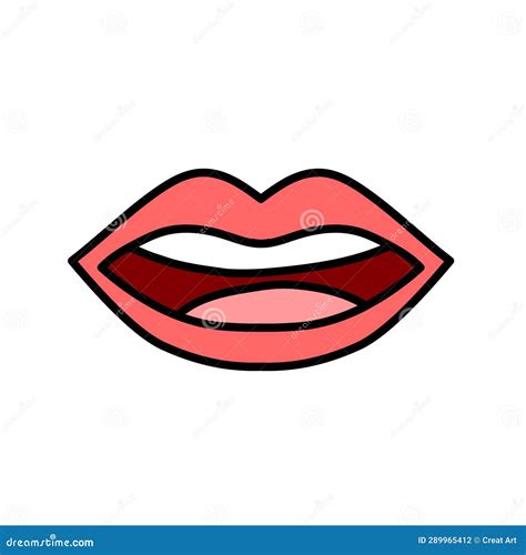 Human Body Part Lip Vector Illustration 289965412