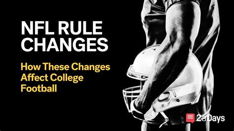 5 Ways the NFL Rule Changes Impact College Football | News | 2aDays News