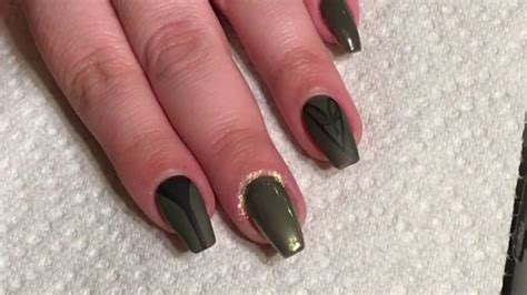 Army Green Matte Nails