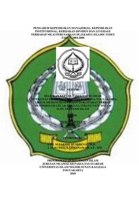 PDF PENGARUH KEPEMILIKAN MANAJERIAL Digilib Uin Suka Ac Id 4480 1