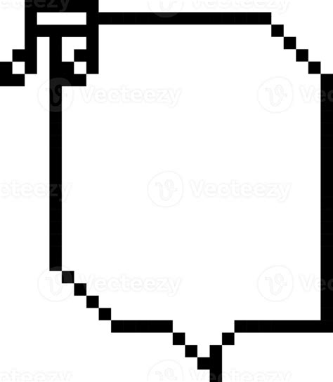 Bit Retro Game Pixel Speech Bubble Balloon With Musical Note Icon