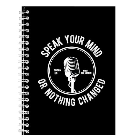 Speak Your Mind Notebook Inspirational Gift Idea A4 Notepad 131 | Shop ...