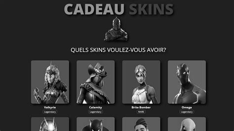 Cadeau Skin Fortnite Infos Sur Un Site Viter Breakflip