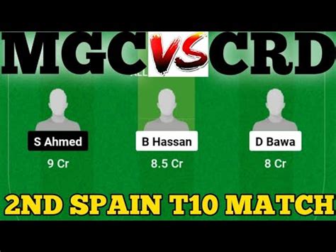 MGC Vs CRD DREAM11 CRD Vs MGC DREAM11 Prediction MGC VS CRD 2ND