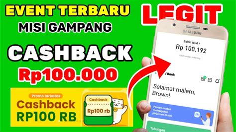 BONUS 100 000 TANPA INVITE TEMAN EVENT APLIKASI PENGHASIL UANG TERBARU