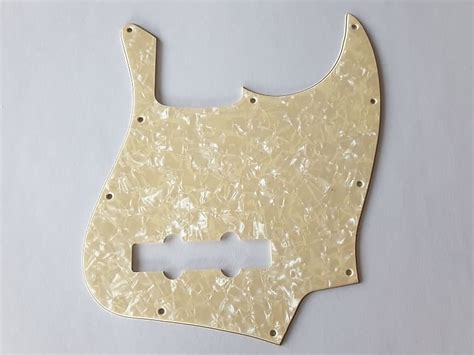 Jazz Bass Standard Pickguard 3ply Ivory Pearl Fits Fender Reverb