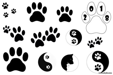 Трафареты кошкины лапки 28 фото