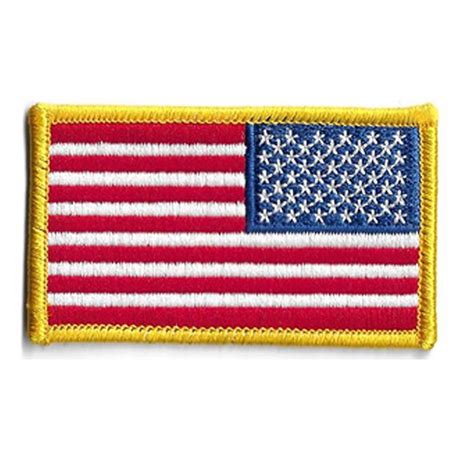 Reversed American Flag Gold Border Quick Uniforms