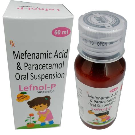 Liquid 60Ml Mefenamic Acid Paracetamol Oral Suspension For Clinical