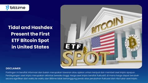 Tidal And Hashdex Present The First Etf Bitcoin Spot In United States