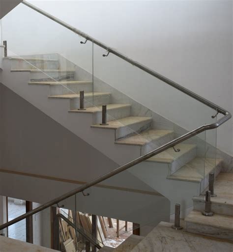 Ss Stainless Steel Toughened Staircase Glass Railing For