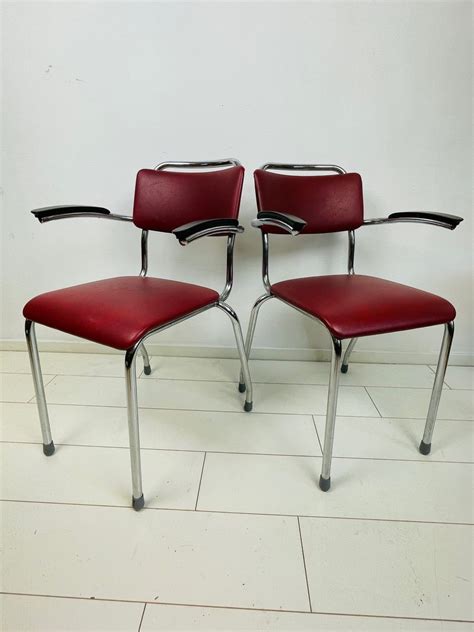 Vintage Dutch Industrial Desk Chairs By Willem Hendrik Gispen For