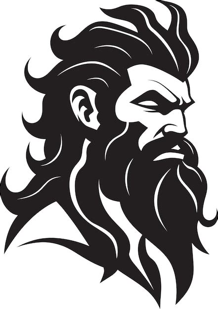 Premium Vector Tidal Titan Poseidon Gods Regal Vector Logo In Elegant