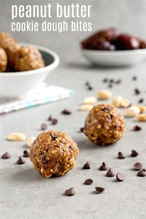 Peanut Butter Cookie Dough Bites High Protein Vegan Snack