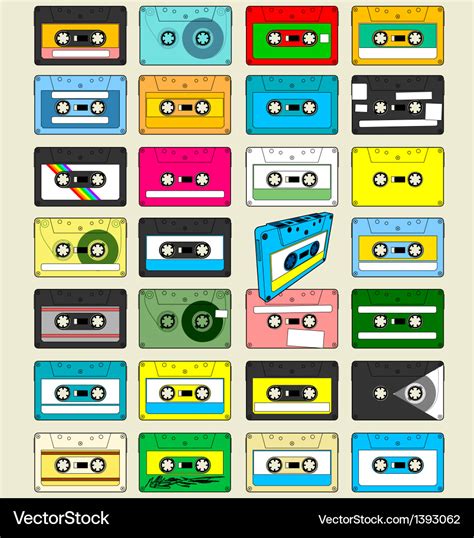 Audio cassette tape wallpaper Royalty Free Vector Image