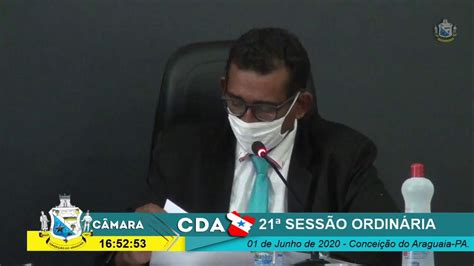 Sess O Ordin Ria Ao Vivo C Mara De Vereadores De Concei O