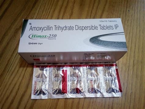 Himox 250 Amoxycillin Trihydrate Dispersible Tablets IP At Rs 292 Box