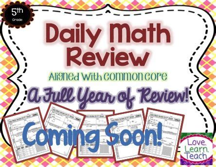 Th Grade Math Review Daily Spiral Morning Work Warm Ups Print Google