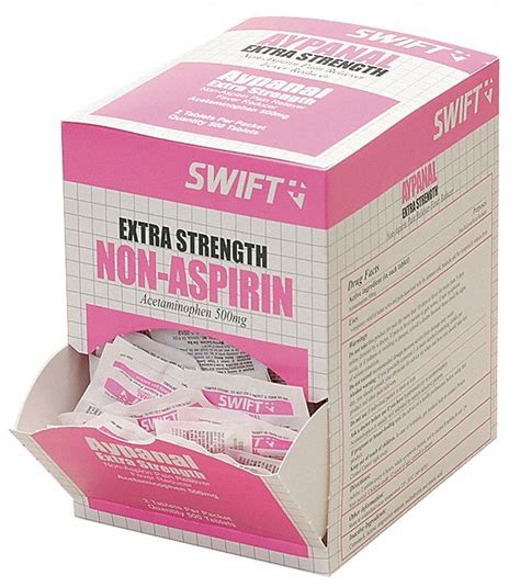 aspirin pain relief tablet    extra strength acetaminophen