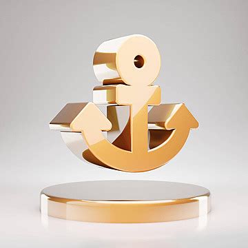 Golden Anchor Gold Illustration Golden PNG Transparent Image And