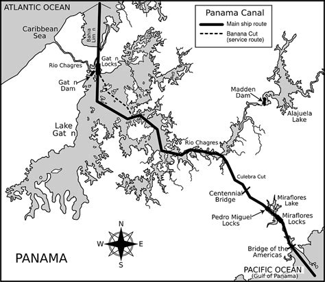 Panama Canal Map Isthmus Of · Free vector graphic on Pixabay