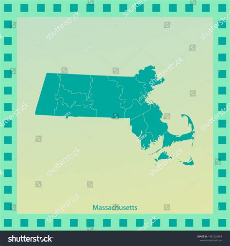 Map Massachusetts Vector Illustration Stock Vector Royalty Free 1461215954 Shutterstock