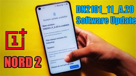 Oneplus Nord 2 DN2101 11 A 20 Update OnePlus Nord 2 A 20 Update